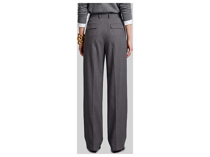 Sutton New York Light stretch canvas pants in anthracite grey - view 3