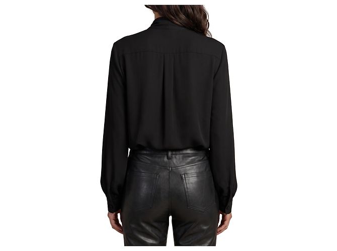 Federica Tosi Blusa de seda com laço - vista 3