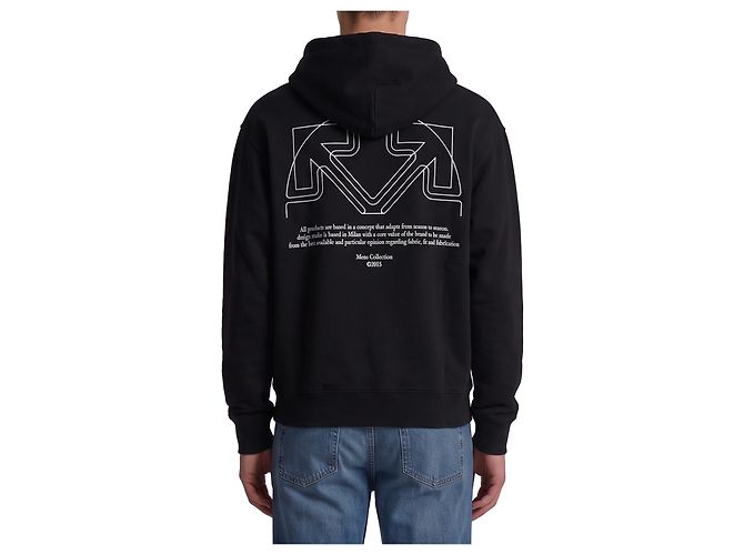 Off White Felpa con cappuccio Offline Half Arrow Skate Nero - vista 2