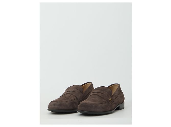 Mocassini Tod's in camoscio marrone - vista 2