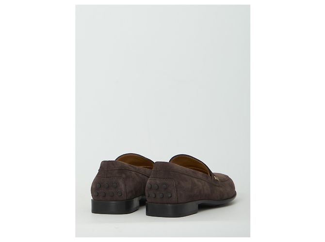 Mocassini Tod's in camoscio marrone - vista 3