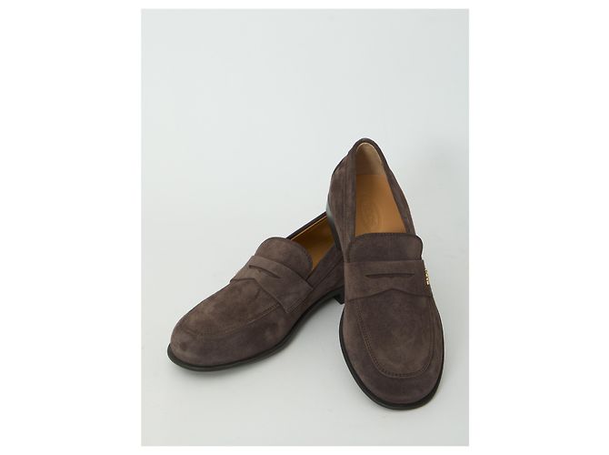 Mocassini Tod's in camoscio marrone - vista 5