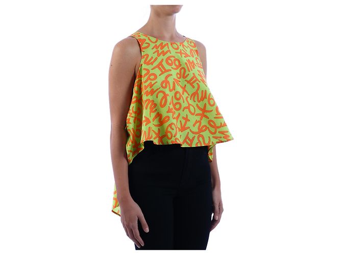 Top Jeremy Scott Verde de Algodón y Lyocell - vista 2