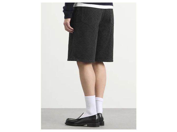 Casablanca Laser monogram denim shorts Black - view 2