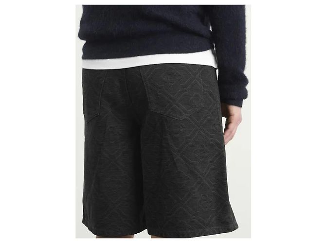 Casablanca Laser monogram denim shorts Black - view 3