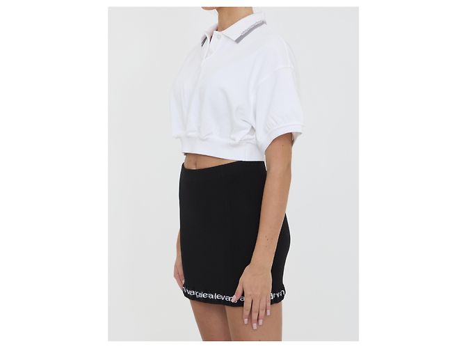 Alexander Wang Kurzes Polohemd aus Baumwolle Weiß - Ansicht 2
