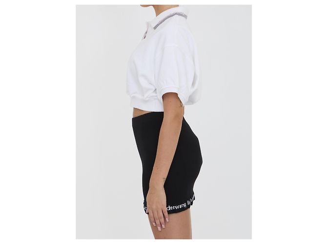 Alexander Wang Kurzes Polohemd aus Baumwolle Weiß - Ansicht 3
