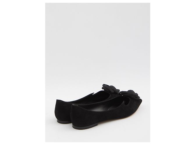 Roger Vivier Bailarinas I Love Vivier con rosa Negro - vista 3
