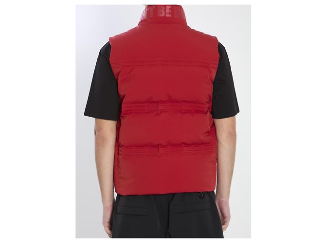 Gilet imbottito Moncler Sparky in nylon rosso - vista 4