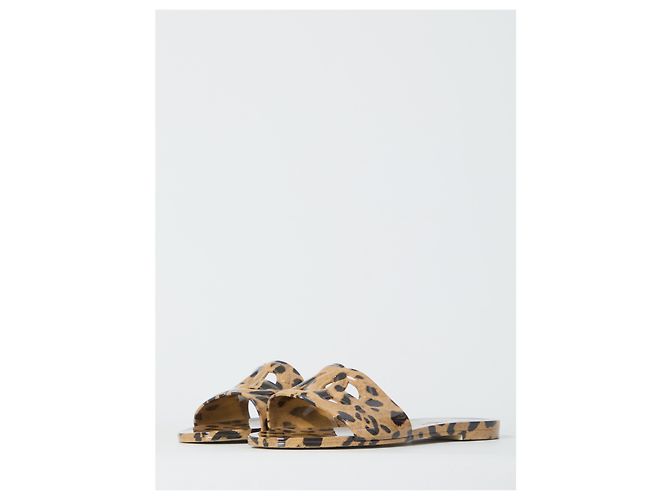 Dolce & Gabbana Leo Leo Print Gummischlappen braun - Ansicht 2