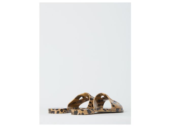 Dolce & Gabbana Leo Leo Print Gummischlappen braun - Ansicht 3