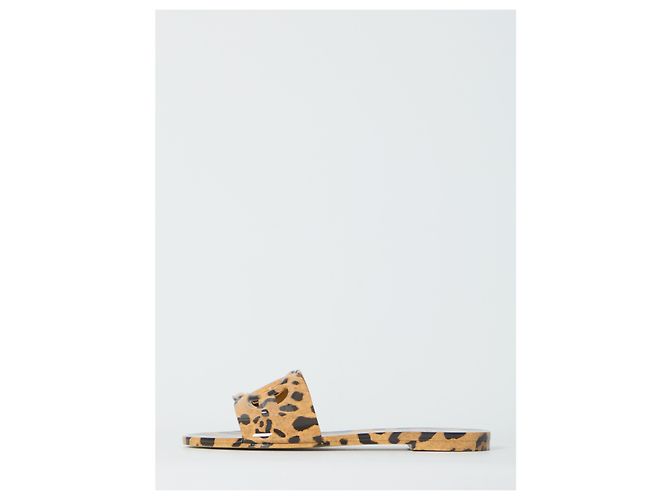 Dolce & Gabbana Leo Leo Print Gummischlappen braun - Ansicht 4