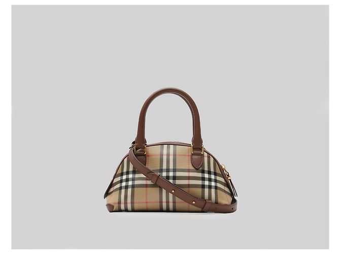 Bolso Burberry Check de lona de algodón beige - vista 3
