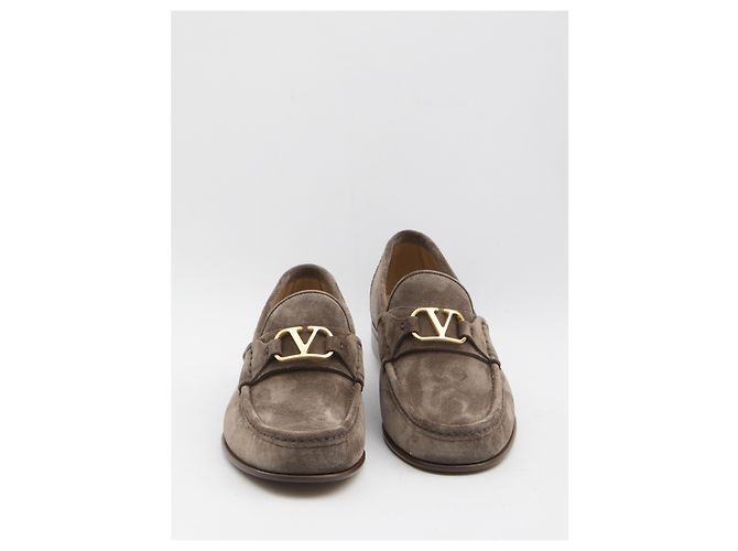 Valentino Garavani Mocassini VLogo Signature Marrone - vista 5