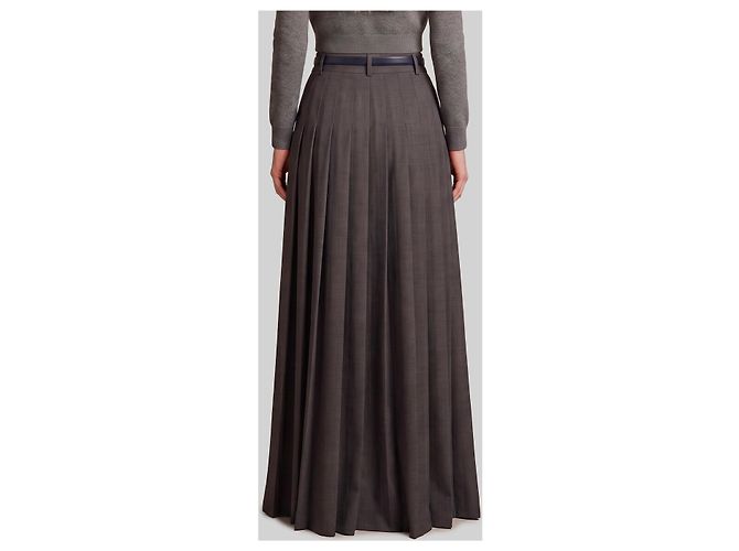 Sutton New York Saia maxi plissada antracite - vista 3