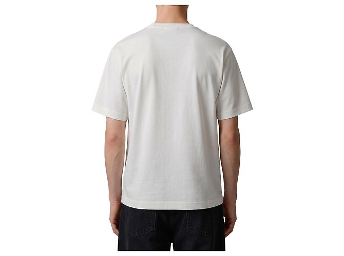 Burberry T-shirt de algodão com bandeira axadrezada Branco - vista 3