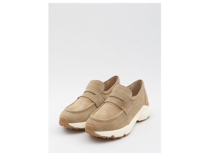 Mocassini sportivi Tod's in scamosciato beige - vista 2