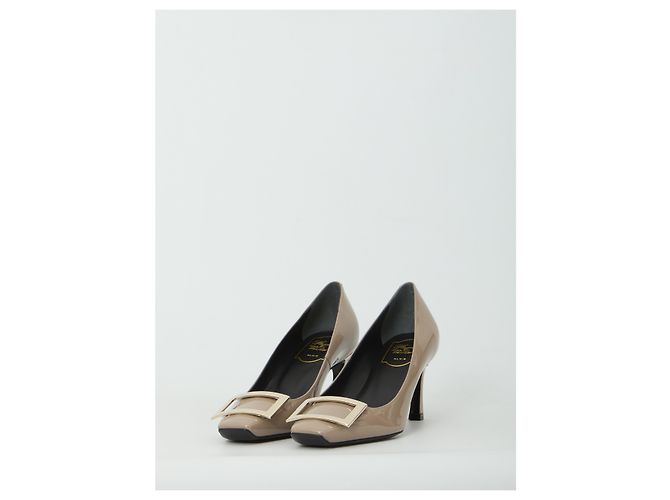 Roger Vivier Décolleté Belle Vivier Trompette Beige - vista 2
