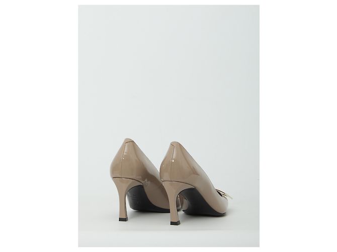 Roger Vivier Décolleté Belle Vivier Trompette Beige - vista 3