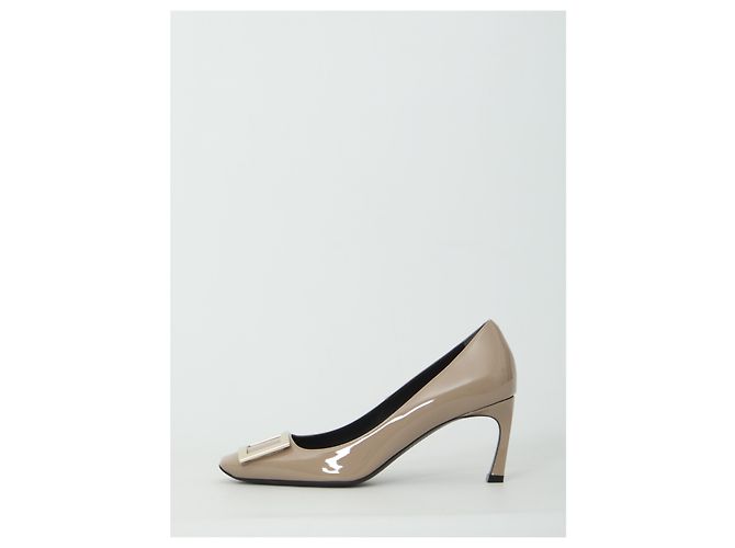 Roger Vivier Décolleté Belle Vivier Trompette Beige - vista 4
