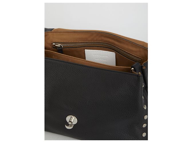 Sac Zanellato Postina Daily S en cuir noir - vue 4
