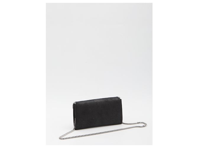 Stella Mc Cartney Falabella Continental-Geldbörse mit Kette Schwarz - Ansicht 2