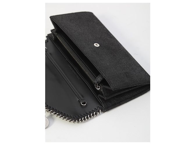 Stella Mc Cartney Falabella Continental-Geldbörse mit Kette Schwarz - Ansicht 4