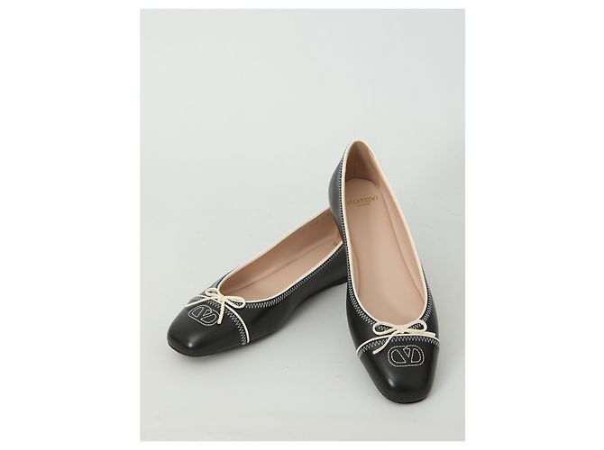 Valentino Garavani Bailarinas VLogo Signature Negro - vista 5