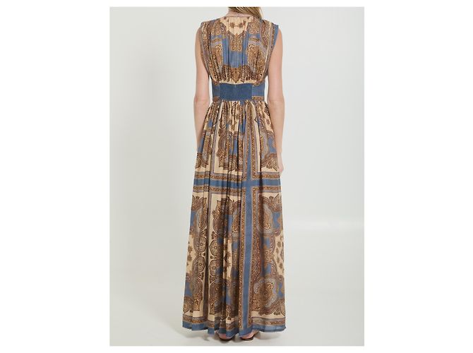 Zimmermann Vestido maxi com cintura marcada Mahon Azul - vista 2