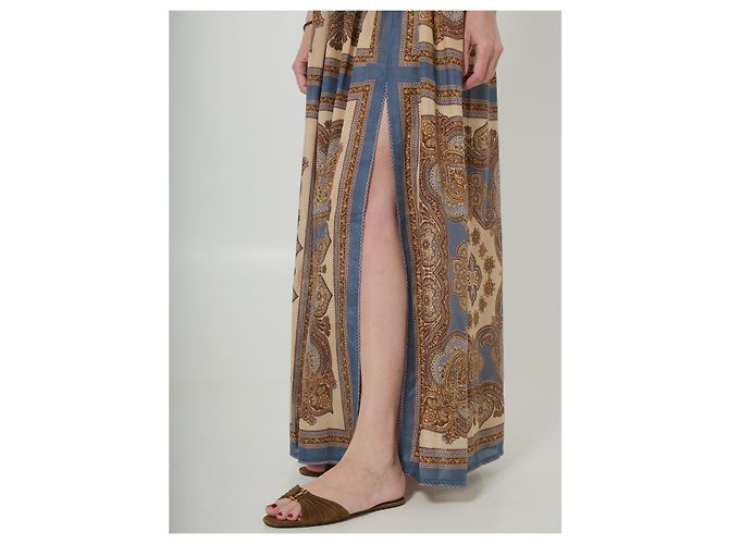 Zimmermann Vestido maxi com cintura marcada Mahon Azul - vista 3
