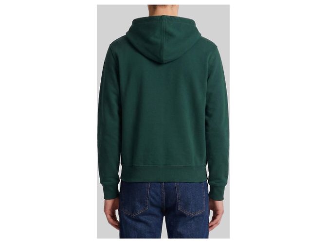 Ami Paris Felpa con cappuccio e zip Ami de Coeur Verde - vista 2