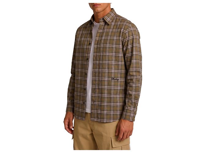 Camicia Burberry Finch in cotone Burberry Check marrone Verde - vista 2