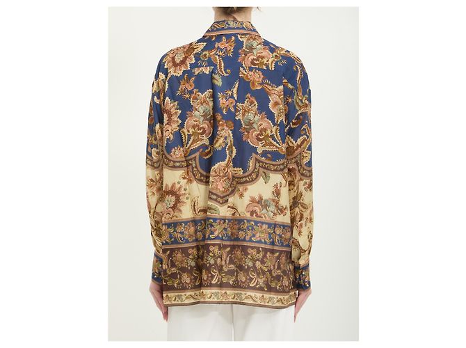Camisa Zimmermann Aster de seda azul con estampado Paisley - vista 4