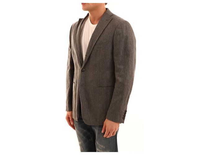 Tonello Gray Wool Jacket Grey - view 2