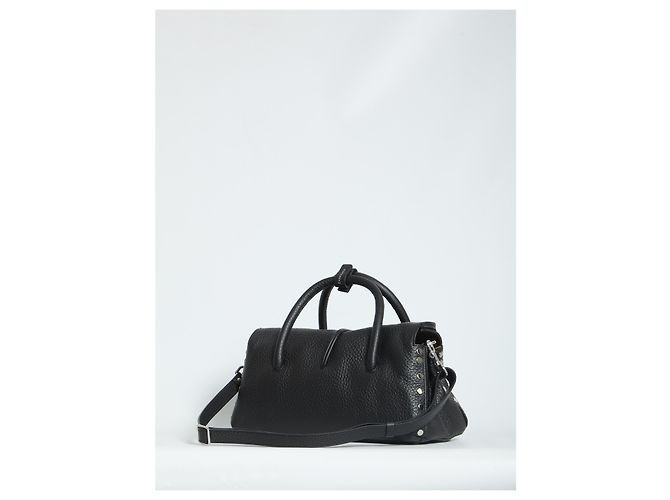 Borsa Zanellato Centauro in pelle di vitello martellata nera Nero - vista 2