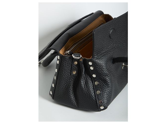 Borsa Zanellato Centauro in pelle di vitello martellata nera Nero - vista 4
