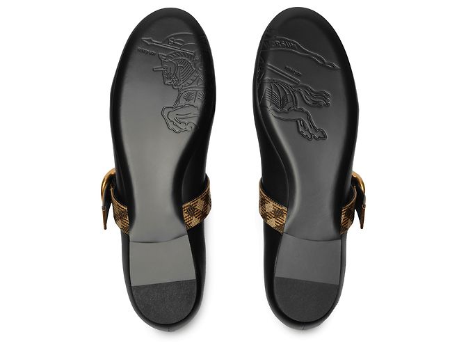Ballerines Burberry Robin en cuir noir - vue 4