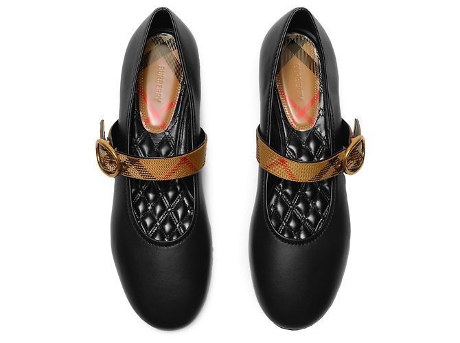 Ballerines Burberry Robin en cuir noir - vue 5