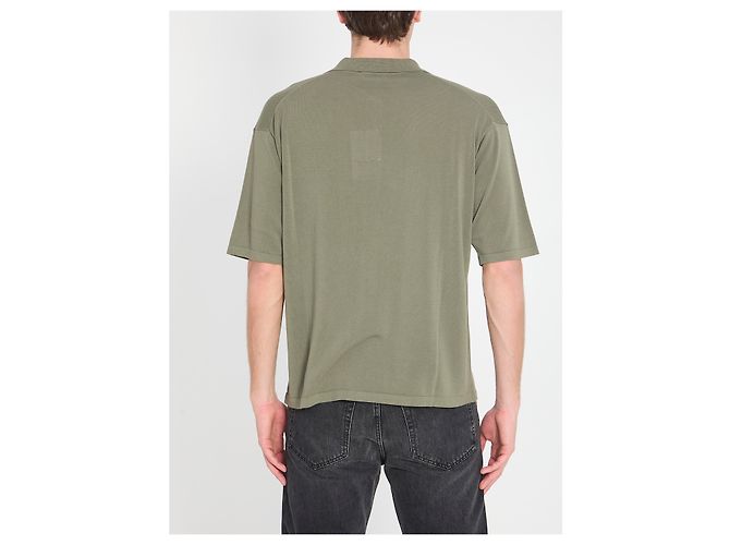 Polo de algodão verde militar Roberto Collina - vista 4