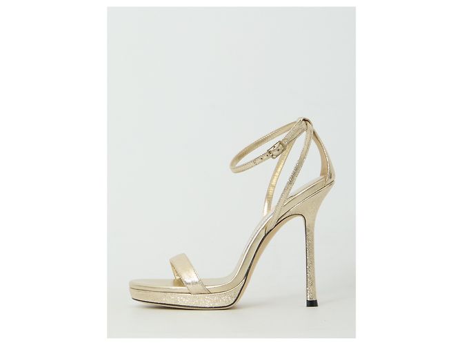 Jimmy Choo Moza 120 Plateau-Sandalen Silber - Ansicht 4