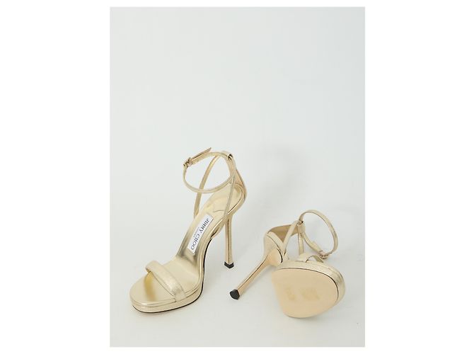 Jimmy Choo Moza 120 Plateau-Sandalen Silber - Ansicht 5