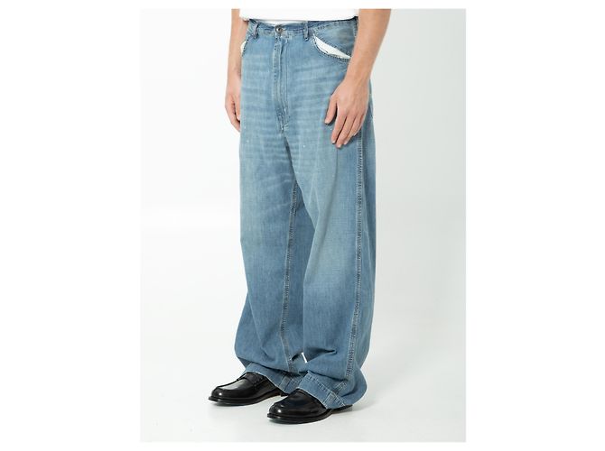 Vaqueros anchos de algodón azul Maison Martin Margiela - vista 2