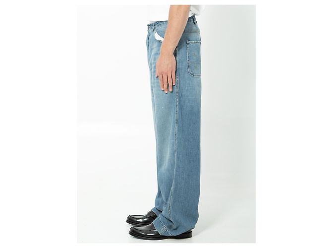 Vaqueros anchos de algodón azul Maison Martin Margiela - vista 3