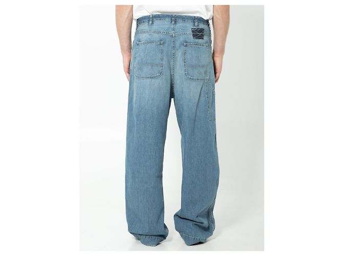 Vaqueros anchos de algodón azul Maison Martin Margiela - vista 4