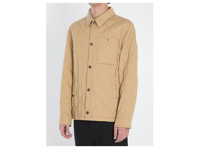 Burberry Giacca in gabardine trapuntata Beige - vista 2