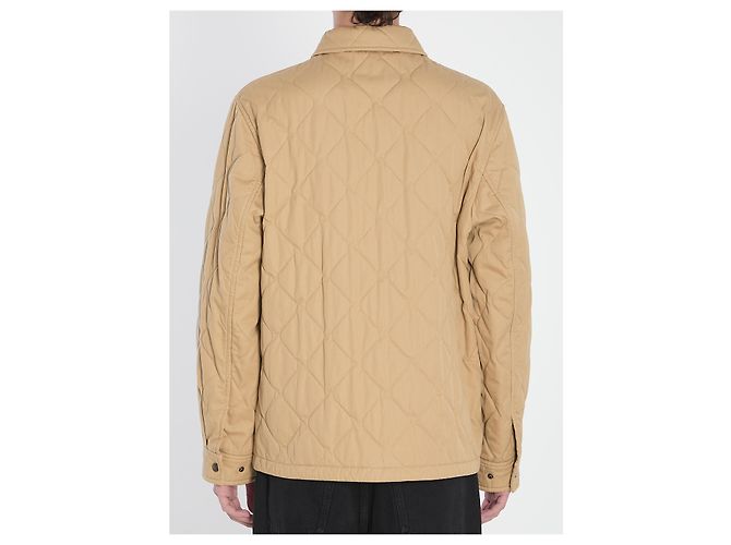 Burberry Giacca in gabardine trapuntata Beige - vista 4