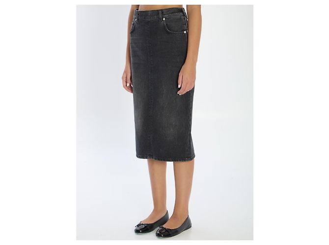 Haikure Kim Authentic denim skirt Black - view 2