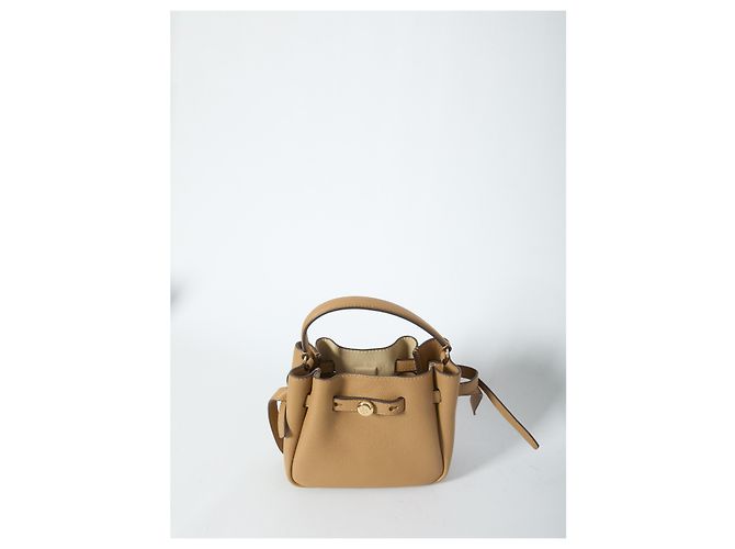 Sac seau Romy Tory Burch en cuir marron - vue 4