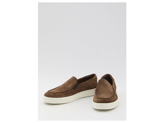 Mocassini Longton Church's in camoscio marrone - vista 5