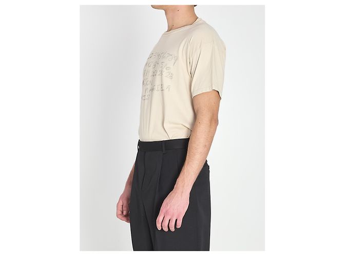 Maison Martin Margiela T-shirt em algodão numeric Bege - vista 2